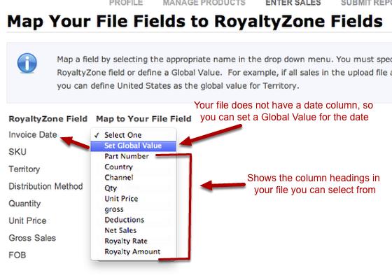 Map your data to RoyaltyZone!