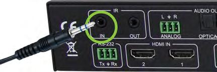 Audio: The extracted audio is always active by default, you may simply plug into any/all of the ports (Toslink, SPDIF, 2CH) and the audio will