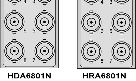1-1 Description of HDA6801N Back Connector Item Description IN