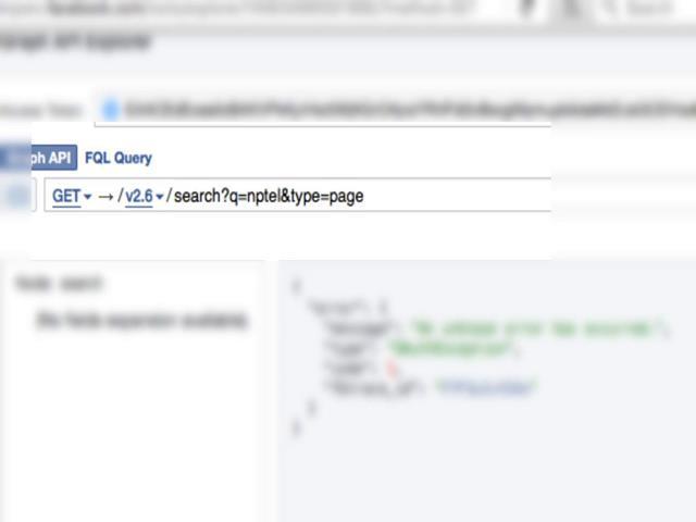 (Refer Slide Time: 10:20) Now you can also perform search operations using the graph API to search for users, pages, groups, events etcetera on Facebook, but note that the search only returns results