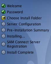 Choose Install Folder Screen The system suggests the folder where the server folders and files will be installed. Click Choose to select a different folder.