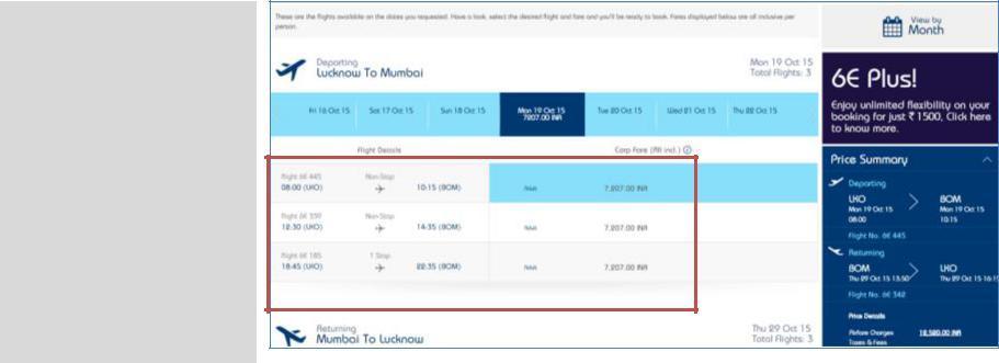 Techved audit When a user booked round trip it shows return fare as well as regular fare which confuses him