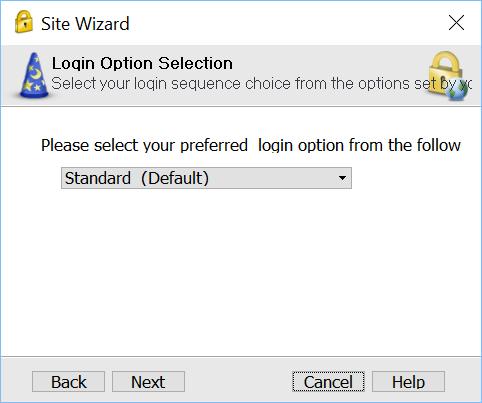8. Select the login option as