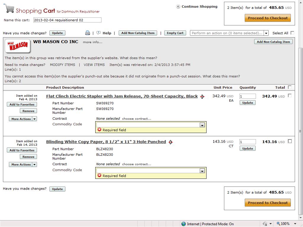 16. To move multiple items to a new cart, click the checkbox to the right side of each item. 17.