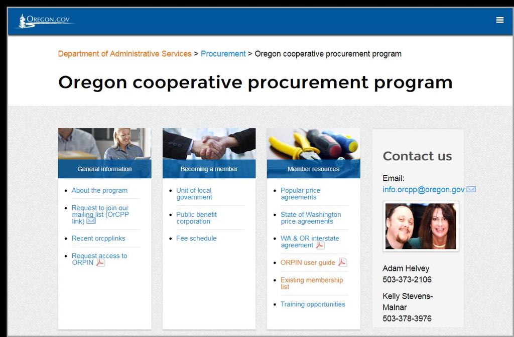 How to Access Products & Services Cooperative Agreements: Oregon Cooperative Procurement Program (ORCPP) 50+ Fire Districts are members Leverage Statewide