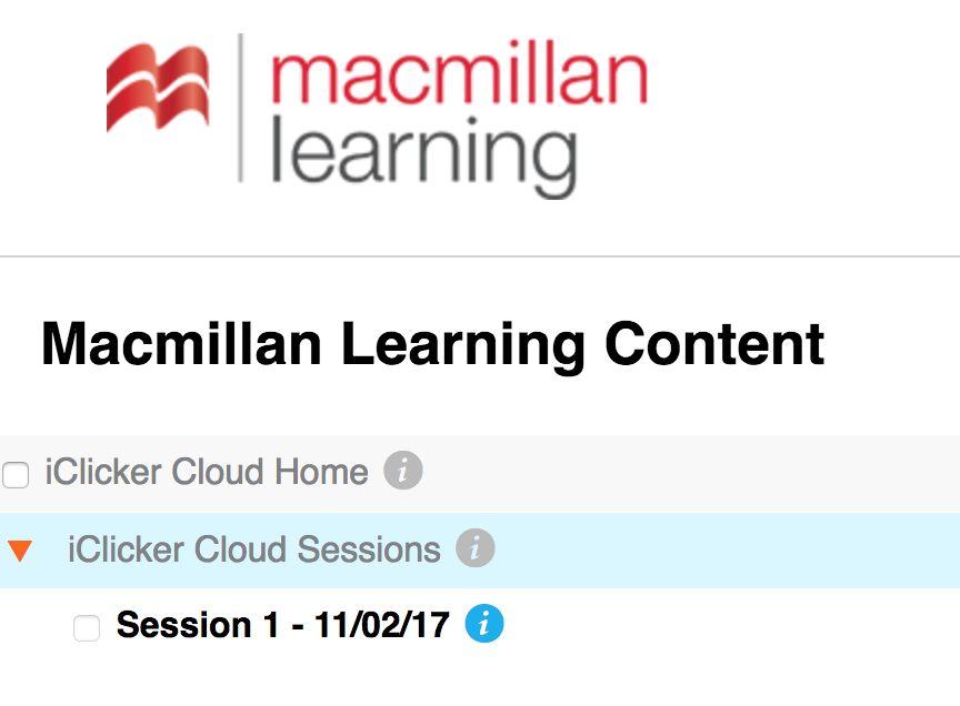 Canvas will display the table of contents (TOC) for your iclicker Cloud course. 3.4. To create the SSO link, click the check box next to iclicker Cloud Home.