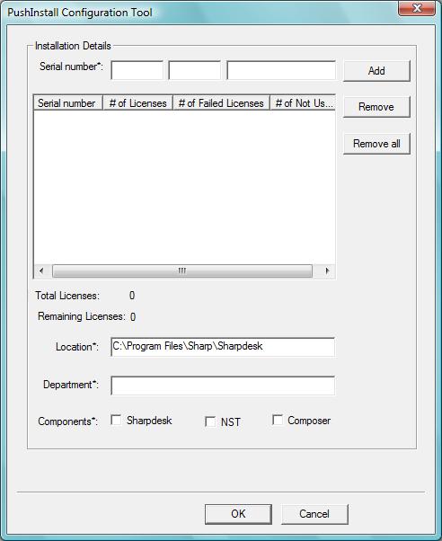 Assign Serial Numbers to the Client PCs Each instance of Sharpdesk/NST on a Client PC contains a valid serial number.