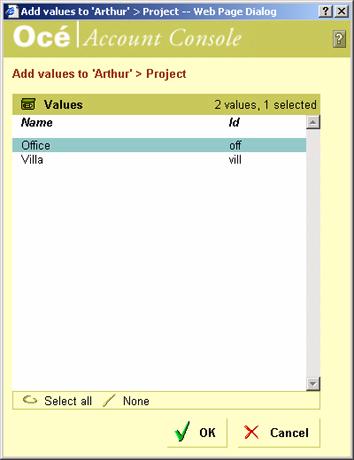Add existing values to an account field 1. Click 'Values' on the 'Account fields' tab A tree structure with all fields that have the described properties is displayed in the 'Fields' section 2.