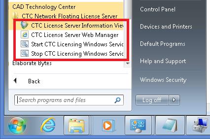 If for any reason the CTC Network License Server service doesn't appear in the list, scripts can be found in the installation folder for "installing" or "uninstalling" the Windows service itself.