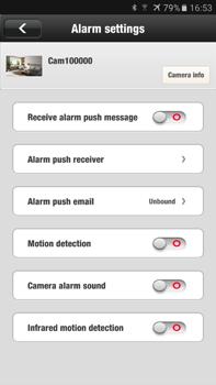 27. The camera s alarm settings let you set whether and how the camera triggers an alarm and you are notified of this.