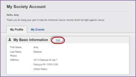 Manage Your Society Account 1. Log into your Society Account 2.