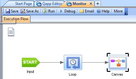 Input and Canvas nodes in a General Qapp are same with their counterparts in function in a Monitor Qapp: Input node is mainly used to define the way by which the Qapp will obtain devices to run at