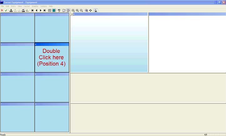 c. Double click on position 4 as the selected tool should be placed in position No.