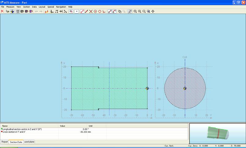 Fig. 2.29: Dimensioning The dimensioning screen allows you to check the dimensions of your workpart.