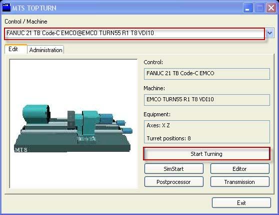 The next window that appears is to select the controller. The controller is the link between the software (NC program) and the hardware (CNC machine).