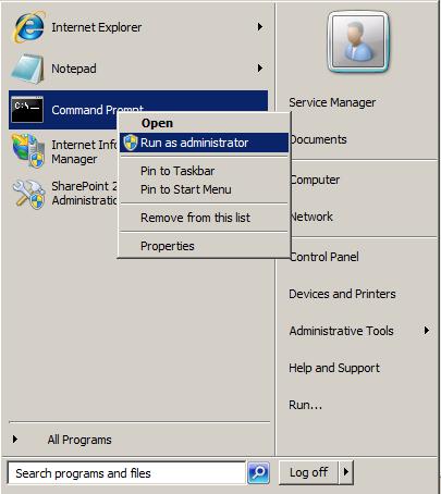 To restart the IIS run Command Prompt as