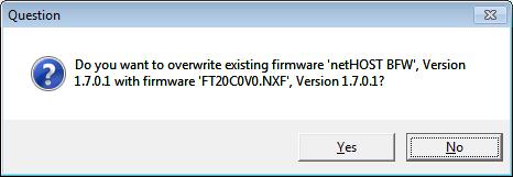NHST-T100-EN: Downloading Firmware to the Device with SYCON.net 33/158 Hazard of device damage by disruption of voltage supply during firmware update!