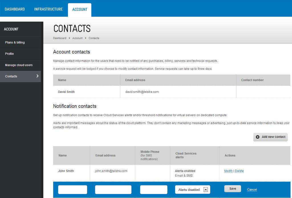 ASSIGN A CONTACT TO A SERVER The next step is to assign (add) contacts to your servers and set the notification frequency. Contacts are assigned to servers and performance indicators one at a time.
