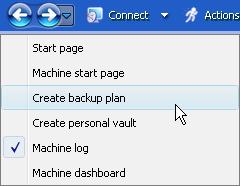 Or, if you have passed several steps forward, click the Down arrow and select the page where you started the plan creation from the list.