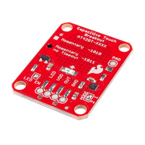 Page 2 of 10 SparkFun Capacitive Touch Breakout - AT42QT1011 SEN-14520 The AT42QT101X is a dedicated, single-button capacitive sense chip. The chip handles monitoring a conductive area for touch.