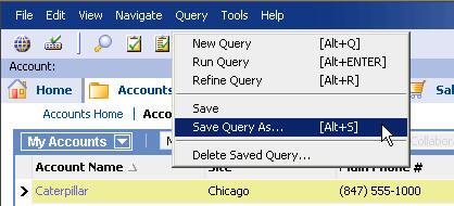 Saving a Query Use the application-level Query menu to save a query 3-23 Saving a Query 2.