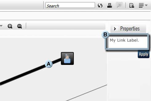Toolbars, Windows, and Panels 41 Display 2.23 Link Label Note: Labels, annotations, and IDs can also be managed through the Graph Entities Wizard.