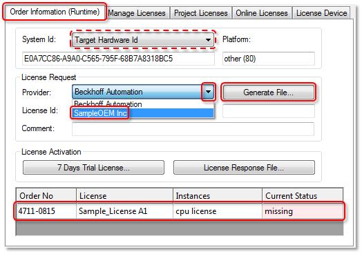 ð The license settings open in an editor. 2. Open the Manage Licenses tab and scroll down.