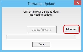 Upgrade and Downgrade Firmware Figure: Firmware Update Dialog 3.