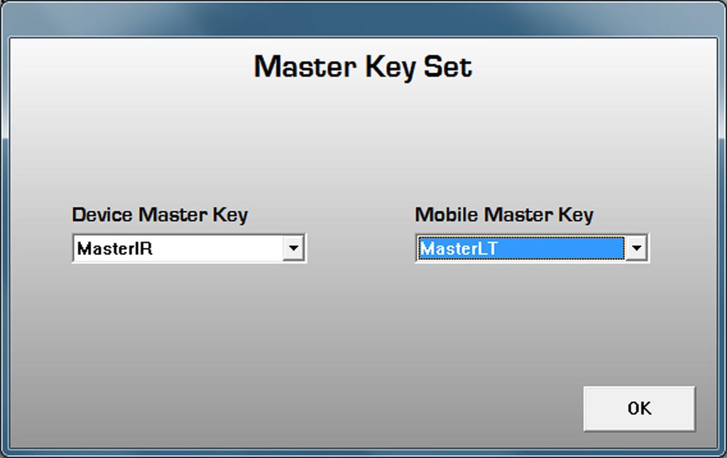 Database Editor Program Enter Master Key Name Click on the Master Key button on the main Security Key Manager screen. The Master Key Set dialog box 