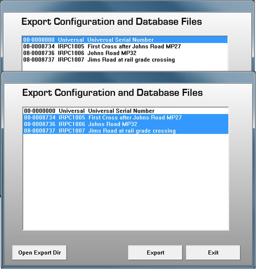 Wi-Fi Configuration File Exporting Configuration Files The contents of the Export dialog box and the results of the export process depend on what options are enabled.