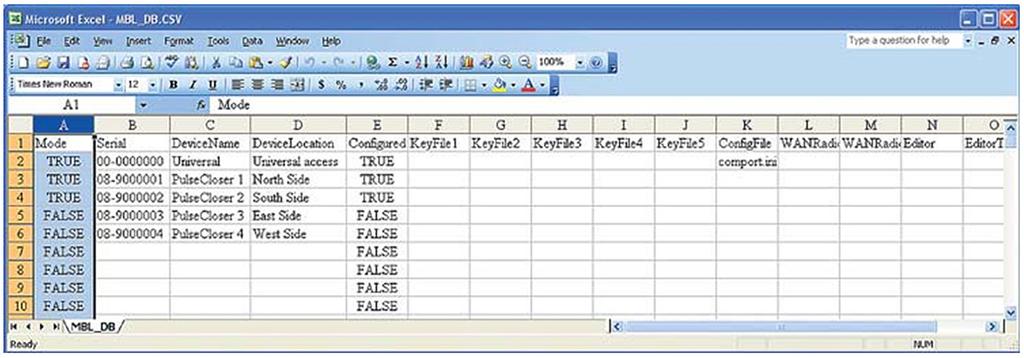Excel File Examples Converting MBL_DB.csv to LSDB.txt Enter information directly into an LSDB.txt file or convert the file type, as described in the next steps. Locate the MBL_DB.