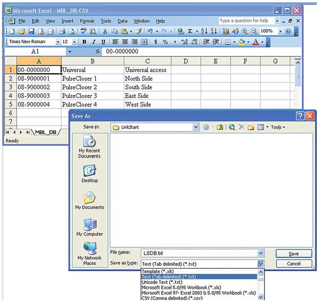 Excel File Examples On the Excel menu bar, select the File>Save As... option to open the Save As dialog box.