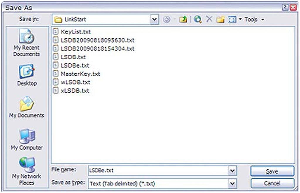 Excel File Examples Entering a New LSDB.txt File A new LSDB.TXT file can easily be created in Excel.