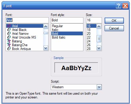 allows you to change the font color Font allows you to change the font of the text Set Units Change the units to Millimeter,