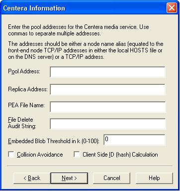 Connecting to EMC Centera 4. In the text or word processor file with the list of nodename aliases, add a question mark (?