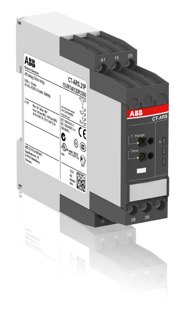 Data sheet Electronic timer CT-ARS.21 OFF-delayed without auxiliary voltage with 2 c/o (SPDT) contacts The CT-ARS.21 is an electronic timer from the CT-S range with true OFF-delay.
