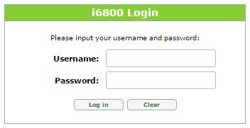 Logging in to the web interface Complete the following steps to log in to the web interface: 1. Enter the address of your i6800 unit in the address bar of your web browser.