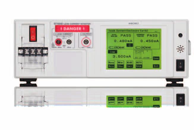 LEAK CURRENT HiTESTER ST5540, ST5541 Leak Current Measurement - Essential to Electrical Safety Uninterrupted polarity switching function dramatically reduces cycle time Support for