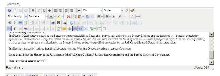 How to display a document category in an article It is possible to display a category of documents not only in the Documents page but in any page you want.