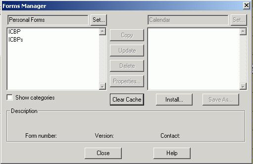 Microsoft Outlook User Interface 65 If no Clear Cache button is available, you must delete the forms cache file manually, Deleting the forms cache file manually (on page 65) Figure 26: Clearing Forms