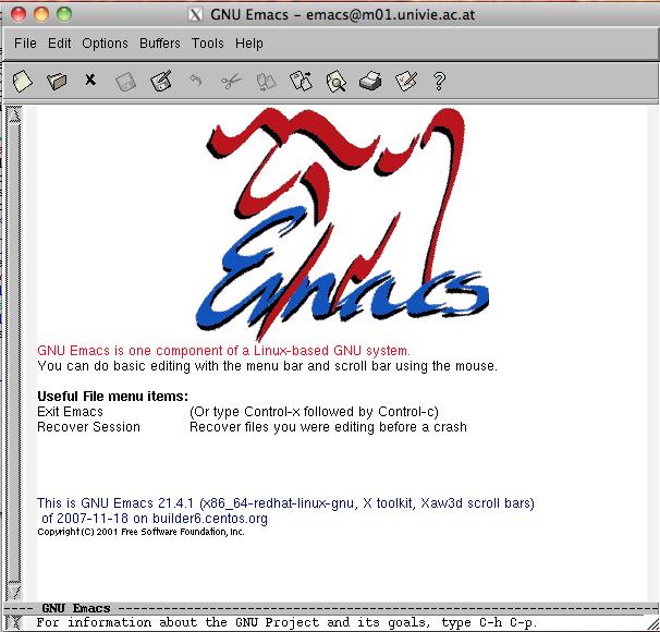 Editors The Emacs Editor Start Emacs: > emacs > emacs newfile.