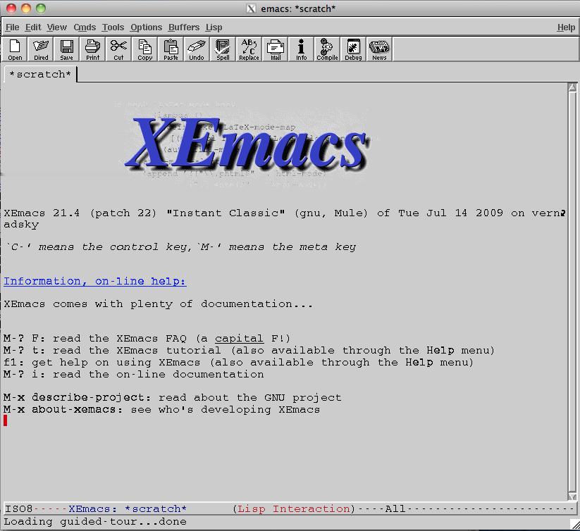 Editors The XEmacs Editor Start Emacs: > xemacs > xemacs newfile.