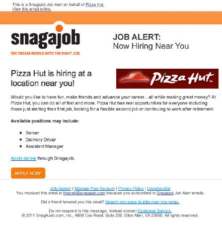 EMAIL ALERTS Reach job seekers who may not be actively engaged in a job search by promoting client job opportunities directly to their email inbox.