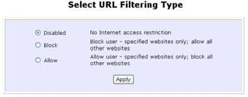 Use URL Filtering URL Filtering allows you to block objectionable websites from your LAN users.