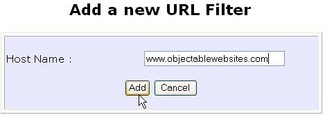 Step 2: To select the URL Filter Type, click the Change button. Step 3: Select to Block or Allow, and then click on the Apply button.