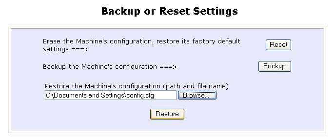 Restore your Settings Step 1: Select Backup or Reset Settings from the SYSTEM TOOLS menu.