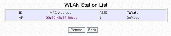 View the Statistics The Statistics feature reveals information on the wireless device connected to the WLAN. Step 1: Select WLAN Setup from the CONFIGURATION menu.