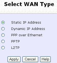 Setup your WAN for cable internet whereby fixed WAN IP address is assigned by ISP WAN Setup Parameters Example: IP Address: 203.120.12.240 Network Mask: 255.