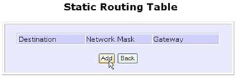 The System Routing Table page displays.