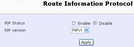 Use Routing Information Protocol (Available in Wireless Routing Client and Gateway modes) RIP (Routing Information Protocol) allows information to be exchanged within a set of routers under the same